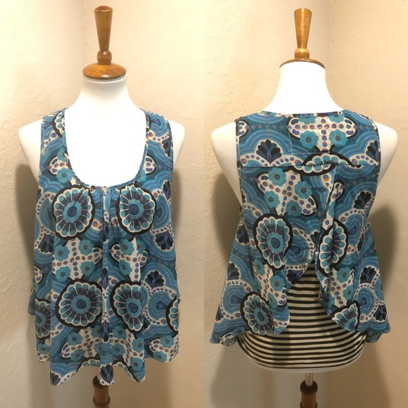 {Anthro} Meadow Rue Floral Merlon Tank - Picture 2 of 3